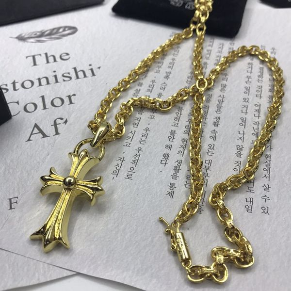 

luxury designer fashion croquet hip hop letter cross flower sweater chain for men and women, Red;brown