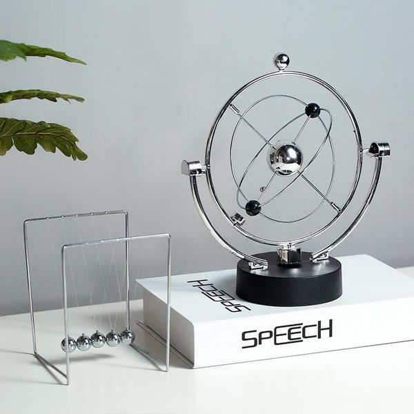 

decorative objects & figurines ton pendulum ball metal balance magnetic levitation kit celestial motion track model modern home deskdeco