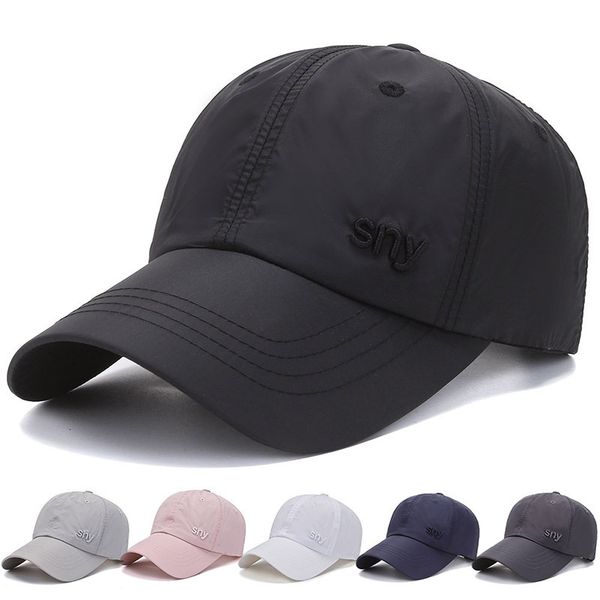 

spring new designer hat simple fashion trend men and women versatile baseball summer sunscreen cap, Blue;gray
