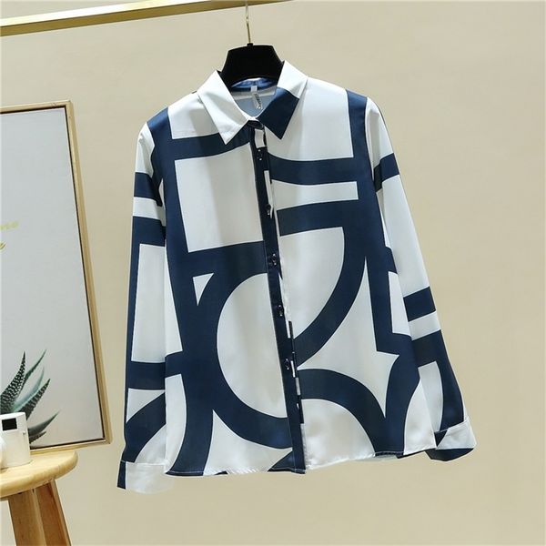 

plus size women's autumn fat sister loose chiffon shirt female bottoming uk378 210506, White