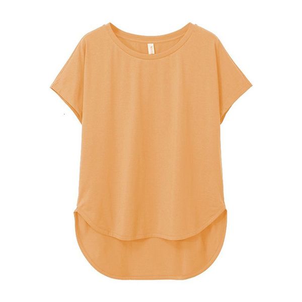 

women's t-shirt 100% cotton loose casual summer short sleeve female t shirt women asymmetric o-neck tee m30326 34xi, White