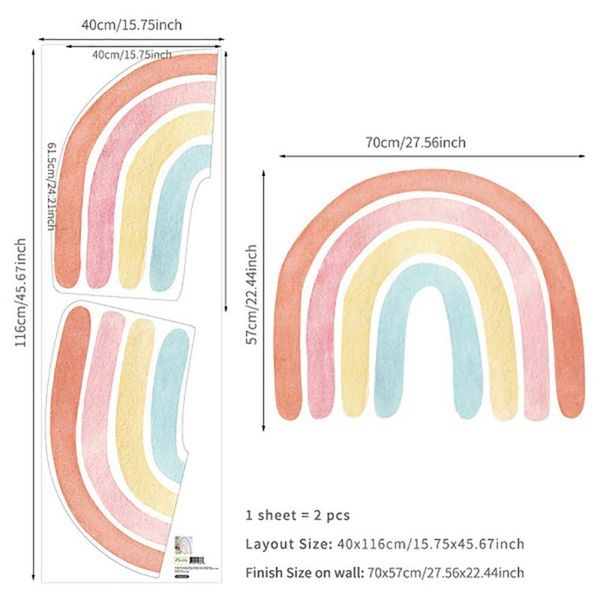 

ins rainbow heaven self-adhesive wall stickers kindergarten children's room living decoration