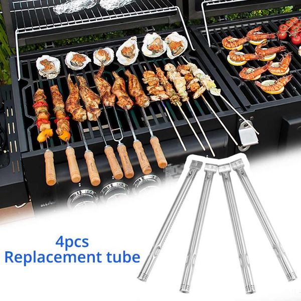 

tools & accessories 4pcs/set grill heat tents plate common adjustable substitute stainless steel oven burner replacement tube