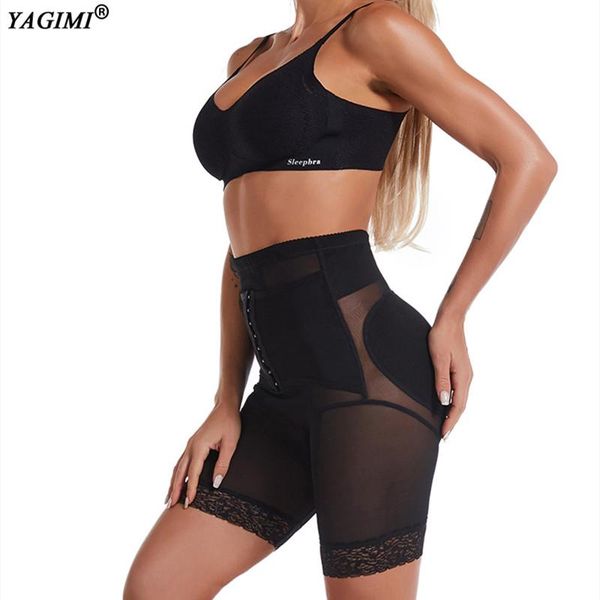 

waist trainer women shaperwear high girdle with paded slimming underwear body shaper bulifter control panties women's shapers, Black;white