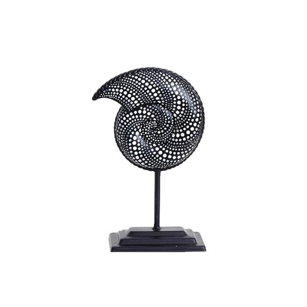 

desk & table clocks modern simple abstract arts sea snail figurines wave point conch statue creative resin art&craft home decoration r3138