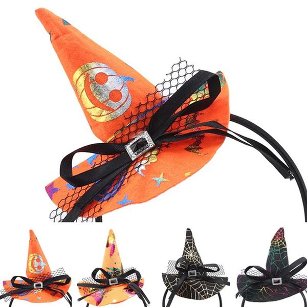 

party hats halloween pumpkin headband orange witch cosplay headdress props hair accessories hat