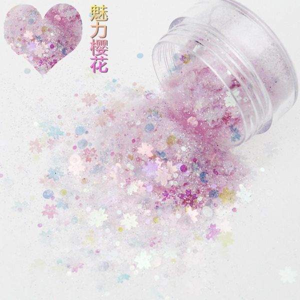 

nail glitter 1box round and star shape dream mixed powder sequins colorful flakes 3d diy sliders dust for art decorations, Silver;gold