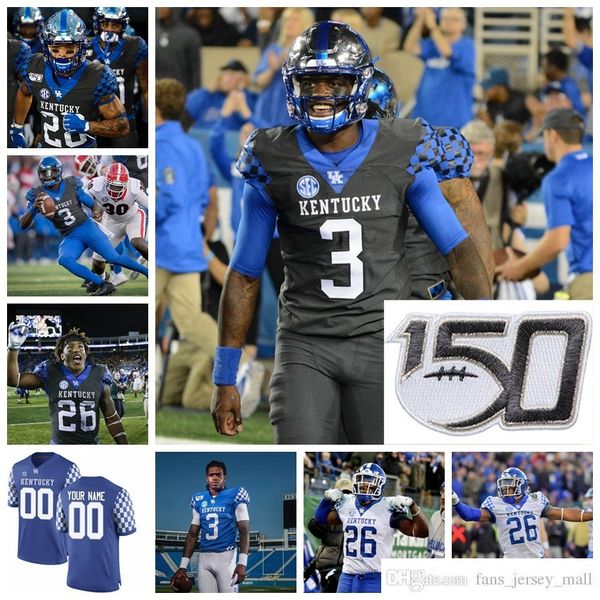 

kentucky wildcats college football jerseys 22 jared lorenzen 33 travis tisdale 56 kash daniel sawyer smith akeem hayes custom stitched jerse, Black