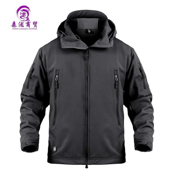 

men's jackets outdoor tad soft shell assault suit camouflage hooded fleece jacket mountaineering, Black;brown