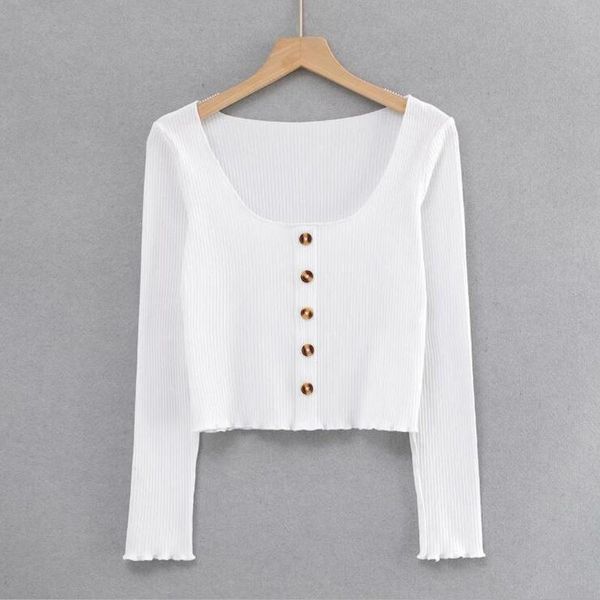 

women's t-shirt cotton women long sleeve basic tees solid button casual white t shirt stretch slim female