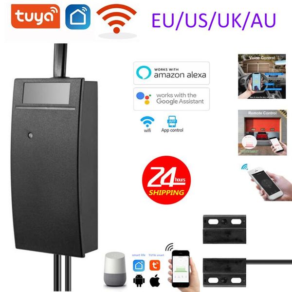 

smart home control wifi switch garage door opener controller work with alexa echo google smartlife/tuya app no hub require