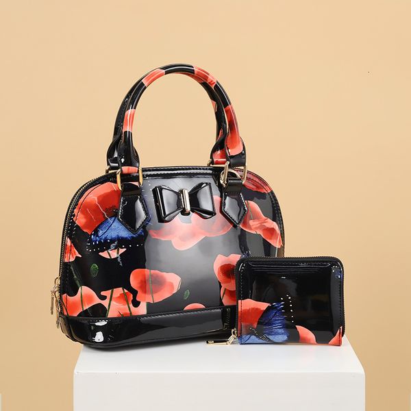 

handbag 2021 lacquer leather bright face trend printed shell ins lovely bag female