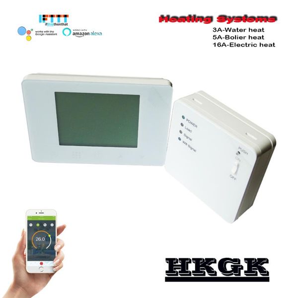 

smart home control app wifi thermostat,with three heating systems option,for works with alexa google