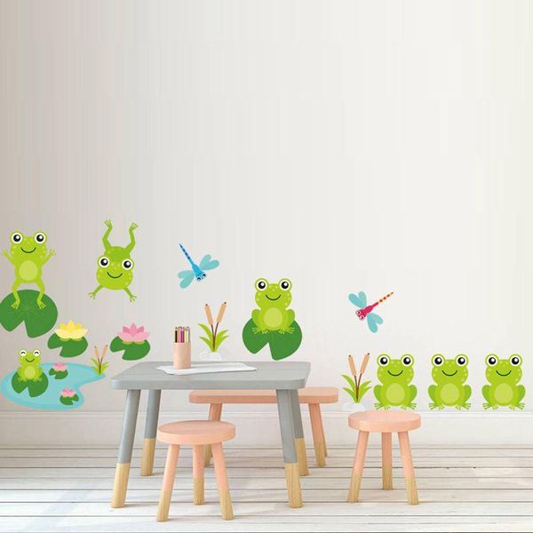 

wall stickers cartoon frog animal boy girl kids bedroom decor diy nursery mural children art wallpaper