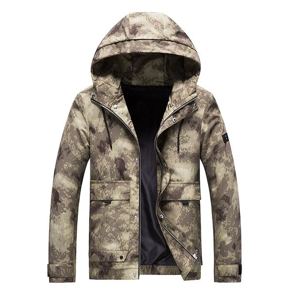 

men's jackets leisure fashion camouflage coat hooded clothing printing mens windbreaker coats 2021, Black;brown