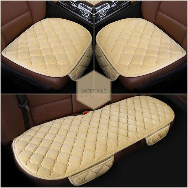 

pcs soft comfortable car cushion non-slip breathable 2 front + 1 rear seat covers