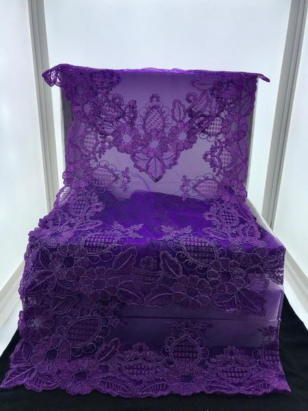 

table cloth purple salon set 16 piece tulle meari 04