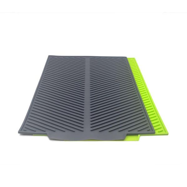 

table runner non-slip kitchen drain mat silicone pad placemat eco-friendly rectangle dish waterproof bar accessories