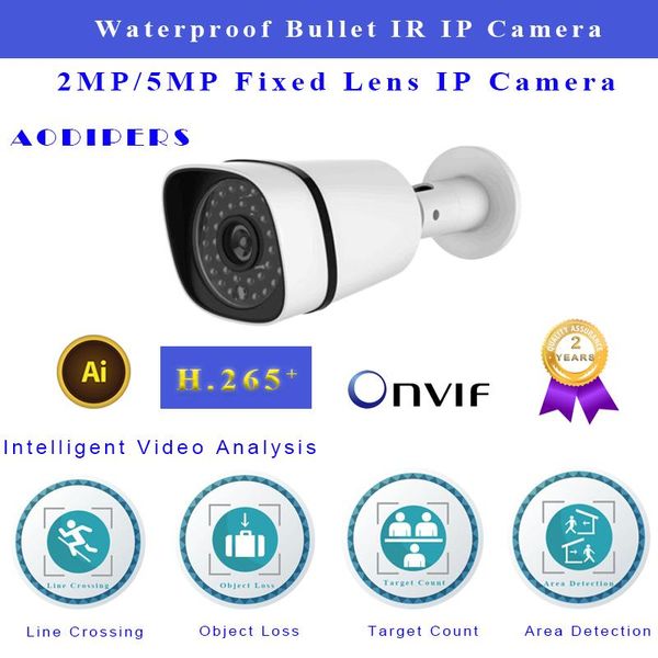

infrared ip camera outdoor h.265 cmos waterproof supports 3.6 mm lens onvif for security cctv system cameras