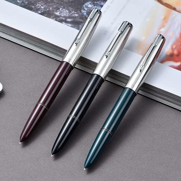 

fountain pens 3pcs 616 big size black red green pen plastic ink fine nib stationery office school supplies writing