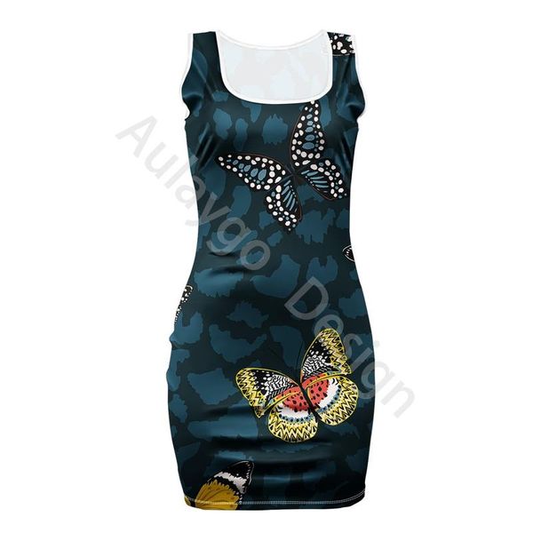 

casual dresses women dress elegant butterflies printing ladies summer party clothing 2021 trending square neck short roupas, Black;gray