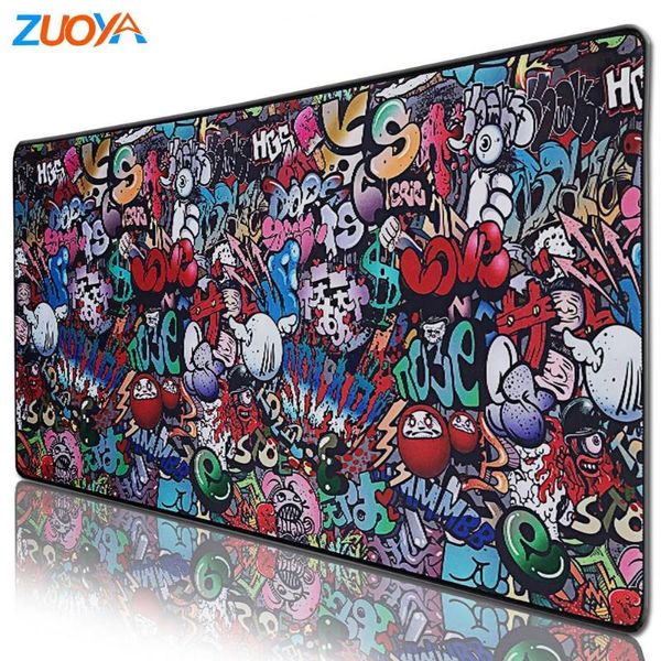 

mouse pads & wrist rests 2021 gaming pad graffiti extra large size mousepad anti-slip natural rubber mice desk keyboard mat