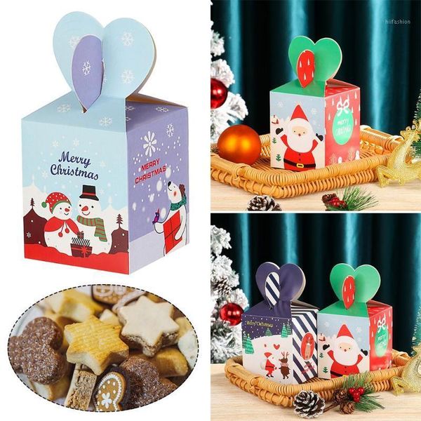 

christmas decorations square xmas heart shape snowman packaging box gift apple
