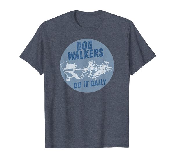 

dog walker gift t shirt funny dog walkers do it daily quote, White;black