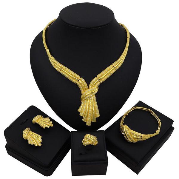 

earrings & necklace tsround dubai jewellery african women wedding bride accessory earring bracelet party, Silver