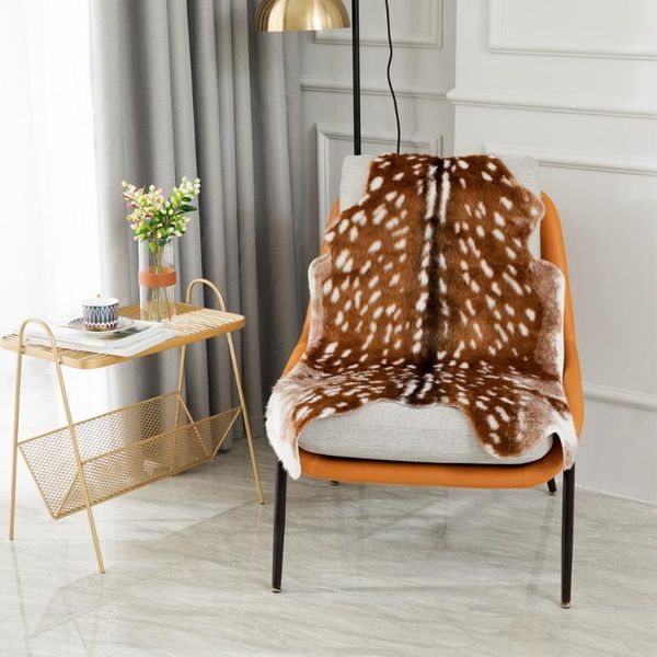 

carpets faux deer rug sika hide carpet animal printed cowhide accent mats for home office living room decoration