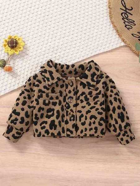 

baby leopard print pocket detail jacket she, Blue;gray