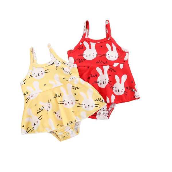 

citgeesummer toddlers baby girls casual printing swimsuit sleeveless sling bodysuit clothes one-pieces, Black