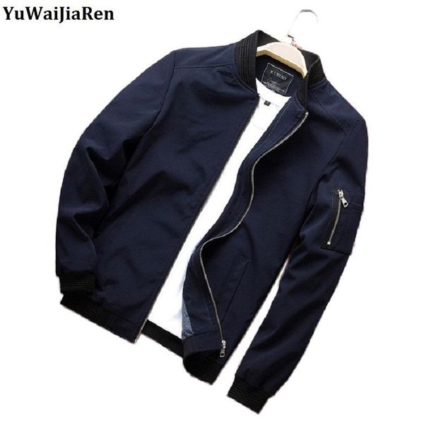 

men's jackets yuwaijiaren man casual solid color coats spring jacket male waterproof outerwear m-4xl military bomber, Black;brown