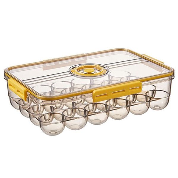 

storage bottles & jars 24 grids egg box transparent container for refrigerator eggs organizer holder kitchen