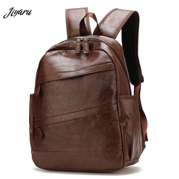 

backpack 2021 mens leather casual travel bag waterproof men lapfashion bagpack feather for