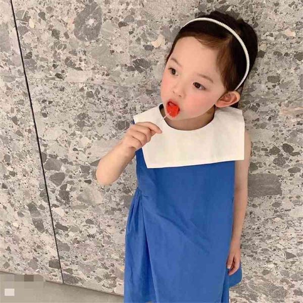 

summer arrival girls fashion cotton dress kids sleeveless 210528, Red;yellow