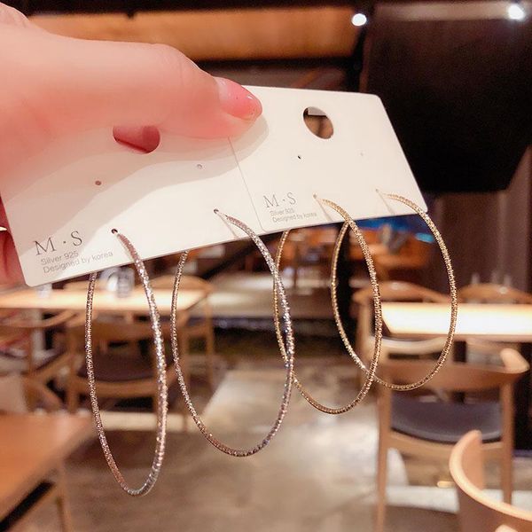 

hoop & huggie davini exaggerate big circle earrings statement for women female minimalist party jewelry mg412, Golden;silver