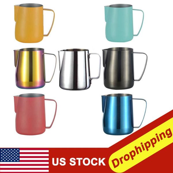 

coffee pots 1pc stainless steel milk frothing jug espresso pitcher barista craft latte kitchen tools