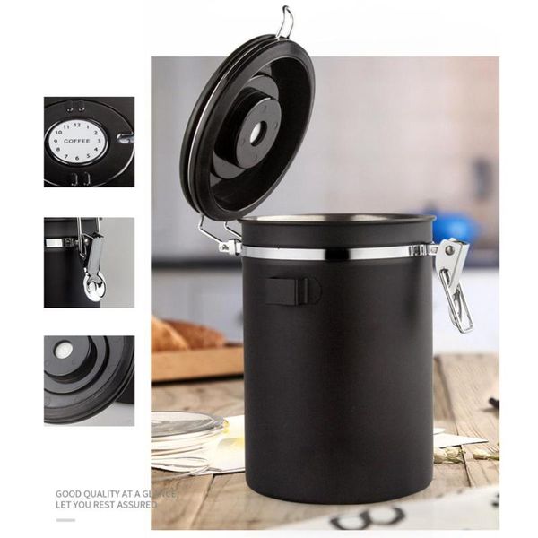 

storage bottles & jars airtight sealed can coffee canister sugar tea jar date keeper container