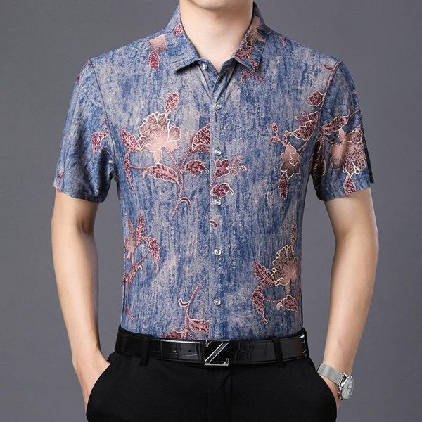 

men's casual shirts c-5808 chinese style business high-end short sleeve shirt summer quality soft comfortable luxury cool men -3xl, White;black