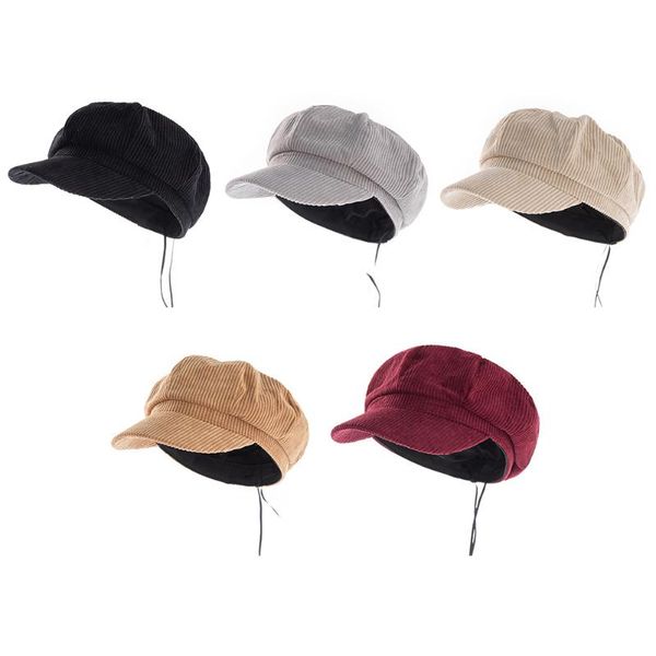 

caps & hats children's solid color soft warm pointed beret casual cute sunshade corduroy baseball cap, Yellow