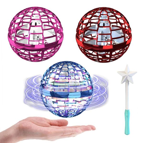 

drones mini drone flash flying ball helicopter ufo spinner rgb lights aircraft hand induction operated dron gift adults toys for kids