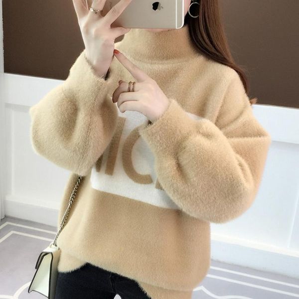 

women's sweaters 2021 arrival mohair women winter sweater outwear female autumn fashion jumper loose pullover korean style, White;black