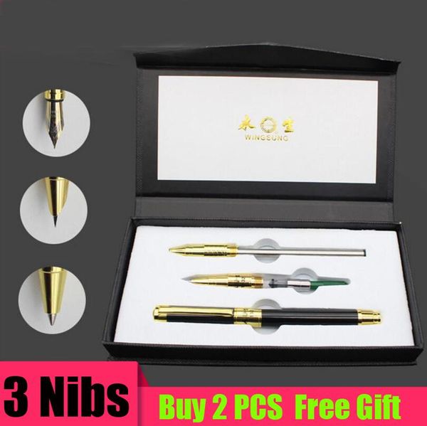 

arrival brand yong sheng metal fountain ink pen box packing business executive fast writing 1132 pens