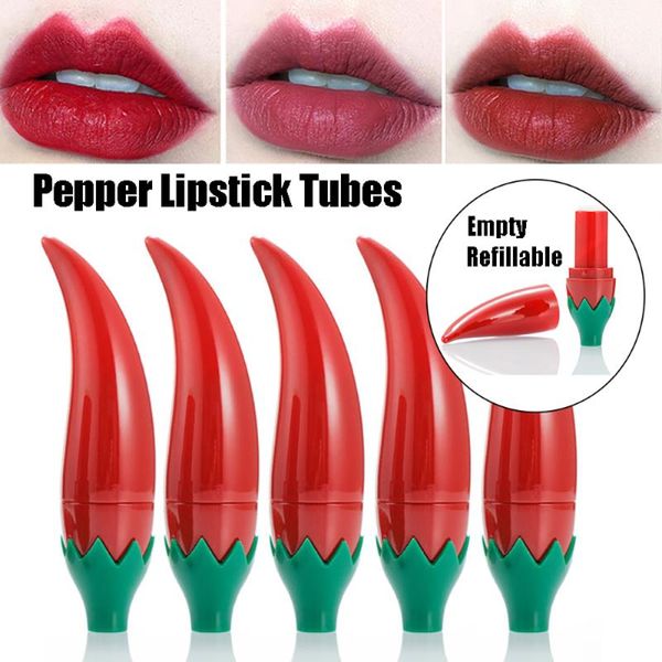 

storage bottles & jars 10pcs/set portable mini chili lipstick tube empty cosmetic container diy makeup tools handmade refillable