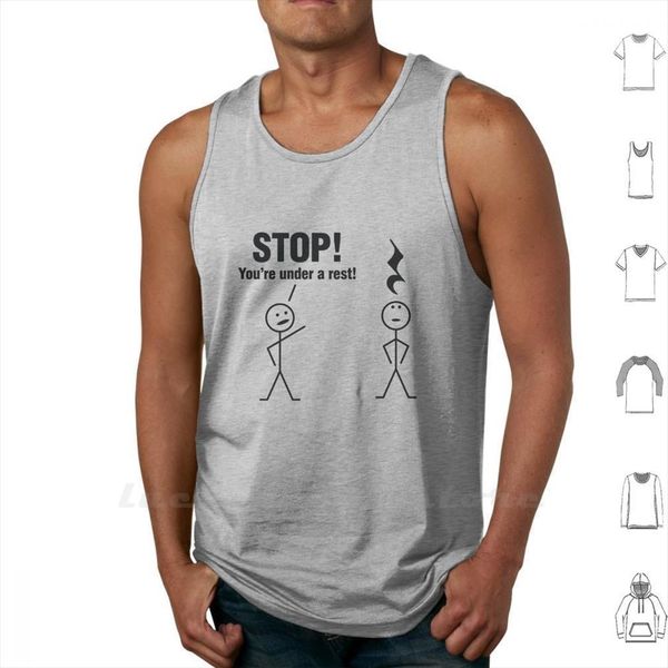 

youre under a men rest tank vest sleeveless humor attitude catch phrase clef funny, White;black