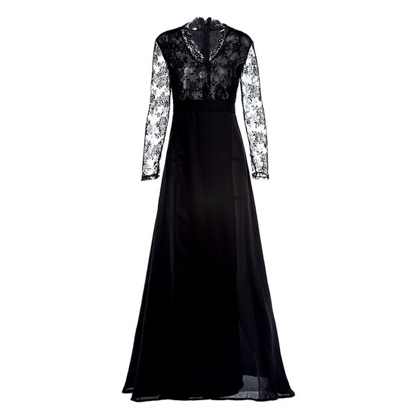 

factoryd1e7 quality solid color lace dress fashion, White;black