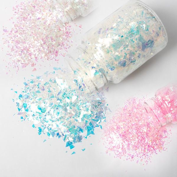 

nail glitter irregular shell paper sequin diy flakes candy paillette for 3d art resin filler 50ml, Silver;gold