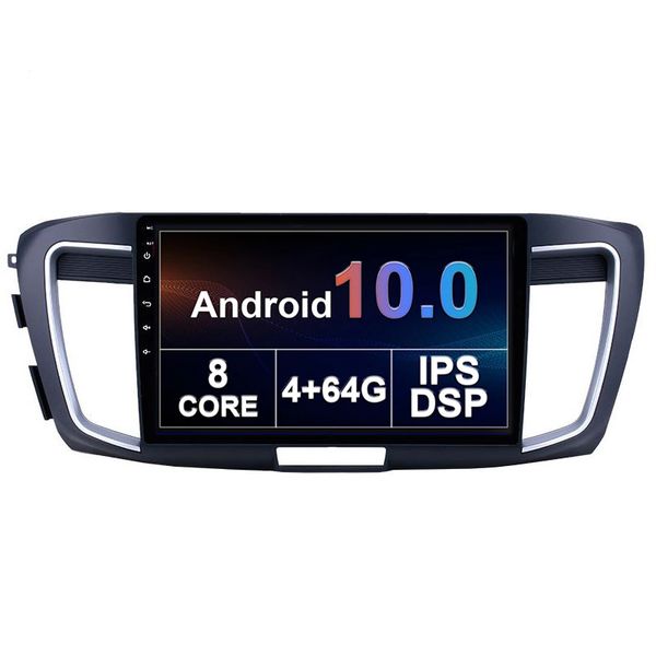 Автомобильный DVD Мультимедийный игрок для Honda Accord 9th Stereo Head Unit Unit IPS Screen GPS Sat Nav Radio BT USB RDS AM / FM SWC