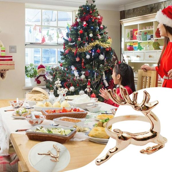 

napkin rings christmas deer buckle metal ring mouth cloth el family party western food